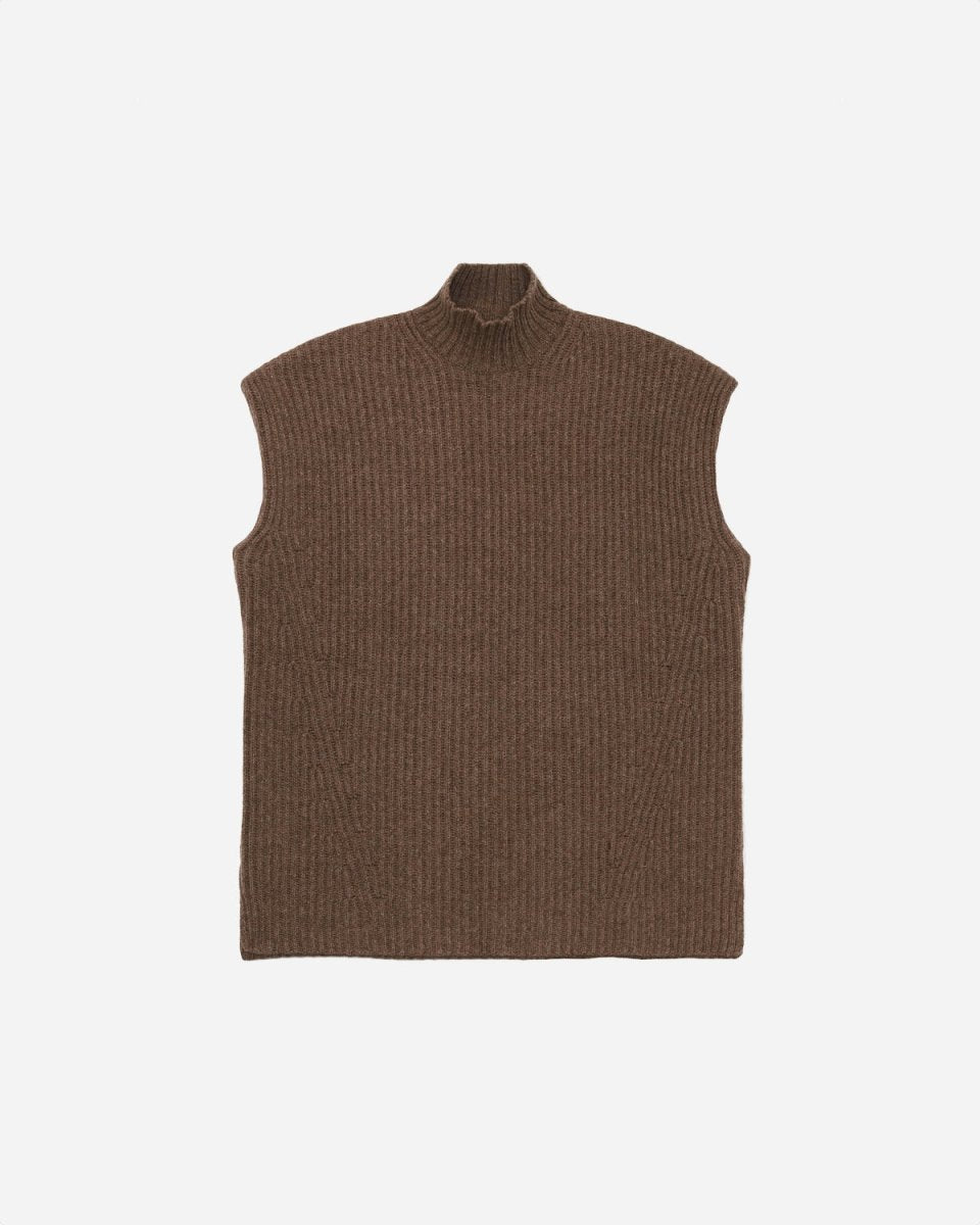 Rib Knit Vest - Fossil - Munk Store