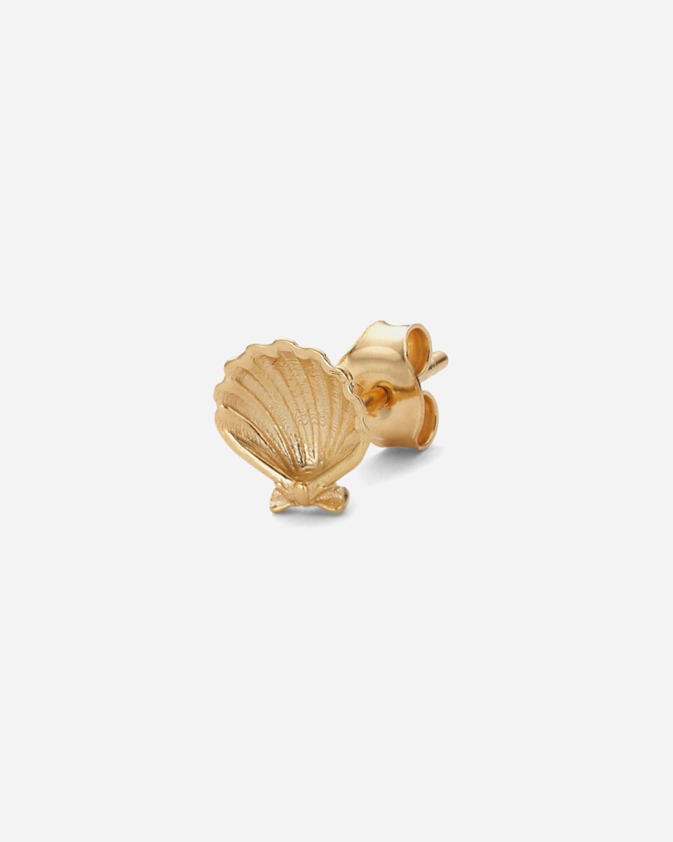 Salon Scallop Earstud Back - Gold - Munk Store