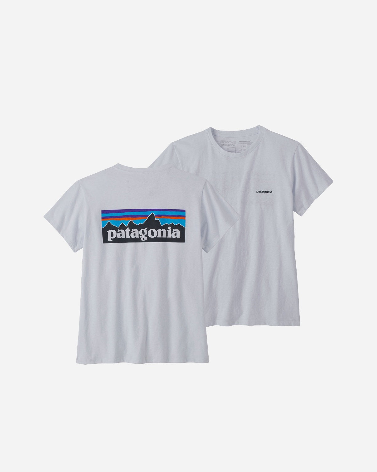 W's P-6 Logo Responsibili Tee - White - Patagonia - Munkstore.dk