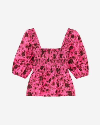 Smock Blouse - Shocking Pink - Munk Store