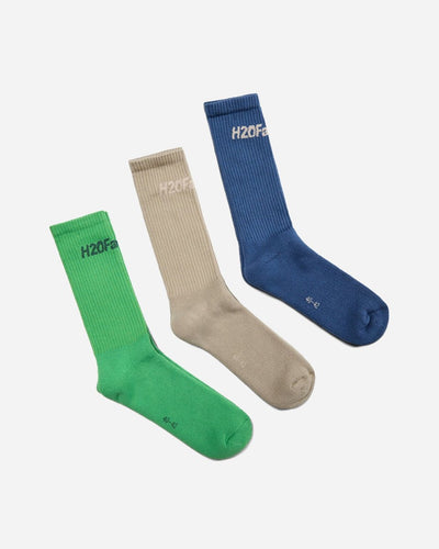 Suck Socks 3-pack - Blue/Aluminium/Green - Munk Store