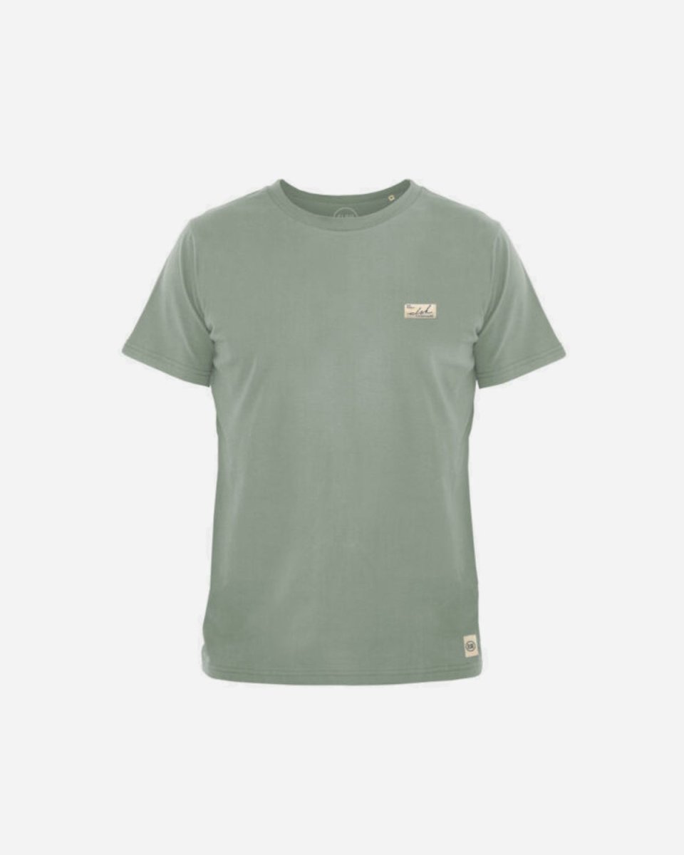 SUNSIGN2 PATCH BRUSHED MEN'S TEE - DUSTY GREEN - Munk Store