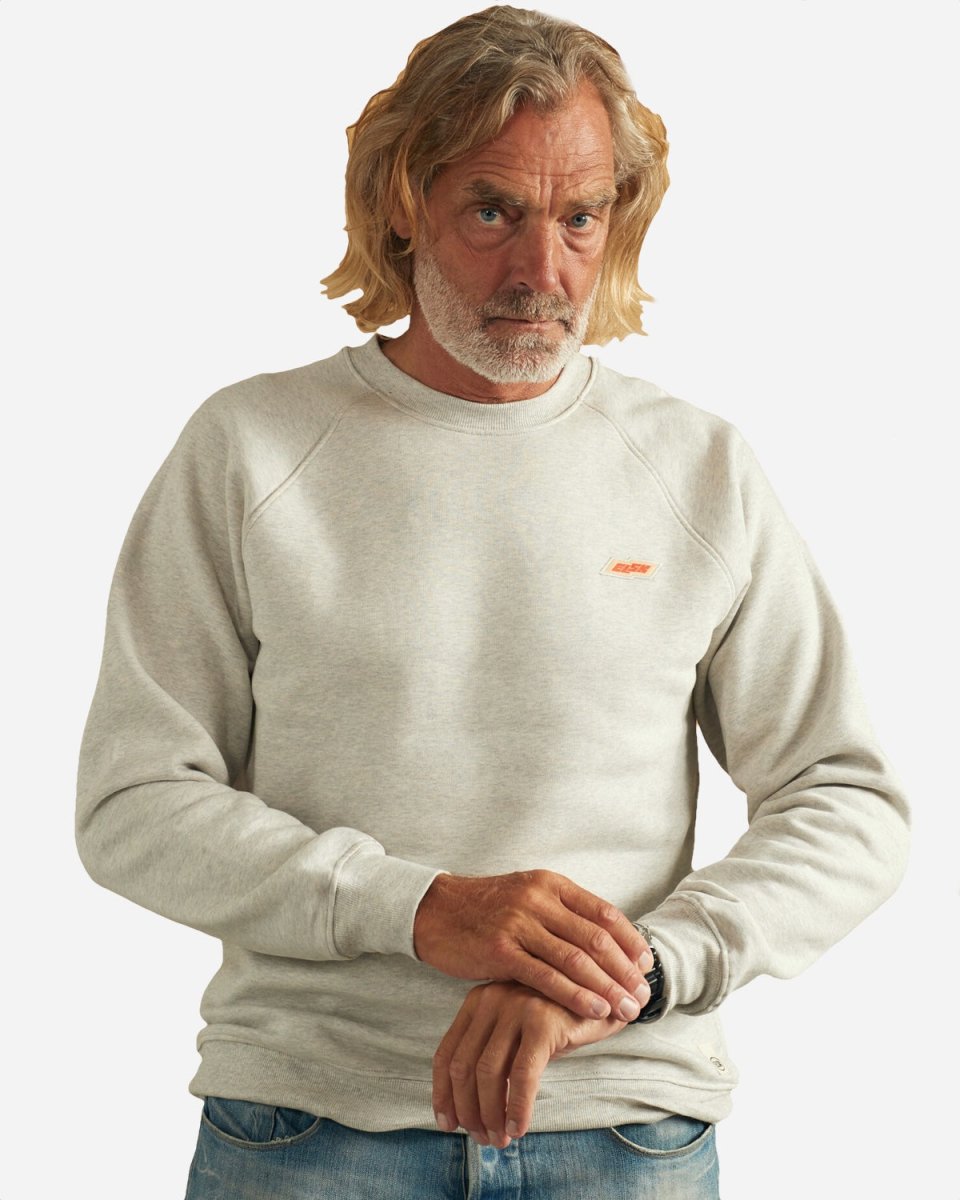 Tech Tværs Crewneck - Snow Melange - Munk Store