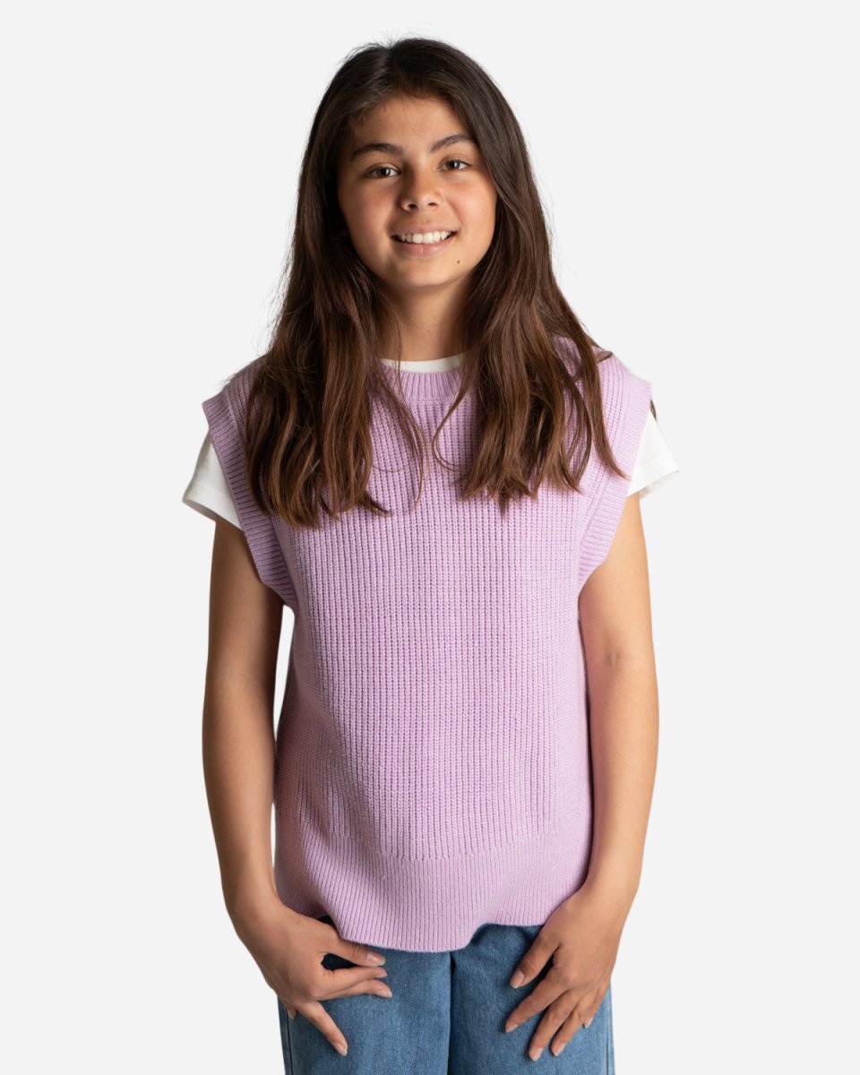 Teen Ann Knit Vest - Purple - Munk Store