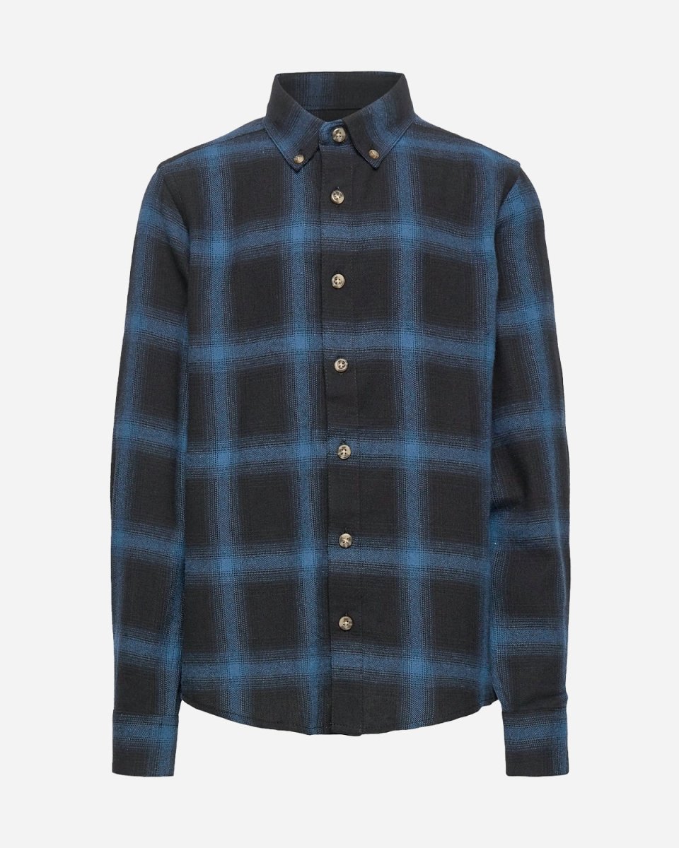 Teens Winsor Flannel Shirt - Blue check - Munk Store