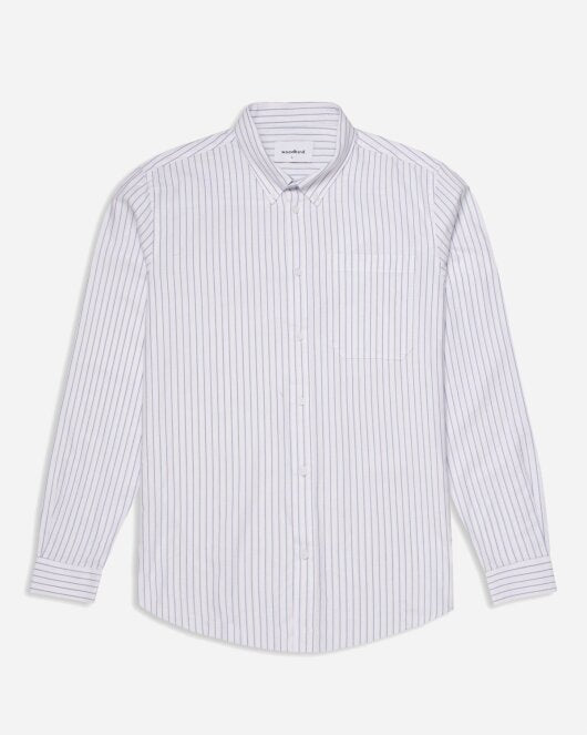 Trime Stripe Shirt - White/Blue - Munk Store