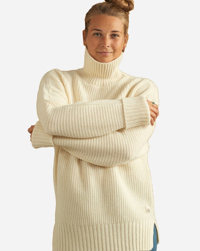 Vigga Knitted T-Neck - Off White - Munk Store