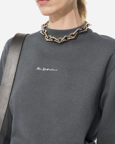 W Bulky Crewneck - Dark Grey - Munk Store