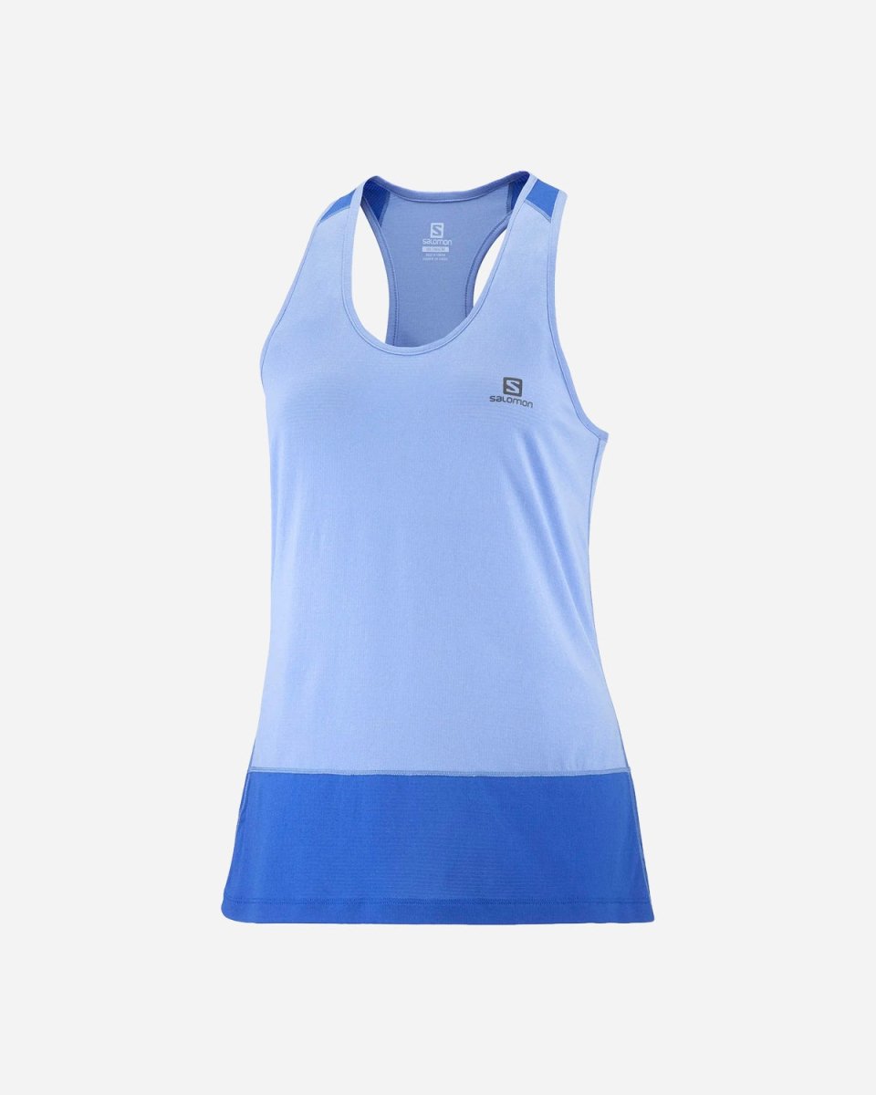 W Cross Run Tank Top - Provence/Heather/Blue - Munk Store