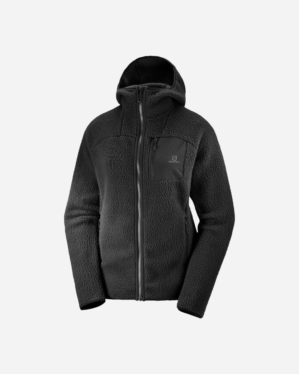 W Outline Warm Teddy Fleece - Black - Munk Store