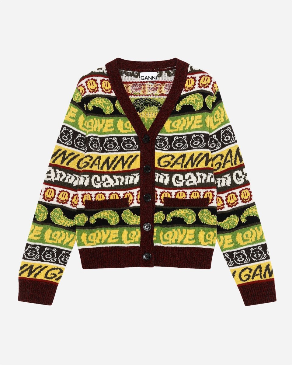 Wool Mix Cardigan - Multicolour - Munk Store