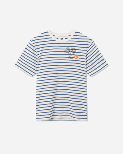 Ace T-shirt Kick - Off White/Blue Stripes - Munk Store